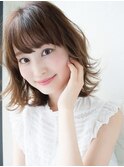 大人可愛い小顔美髪ツヤ髪レイヤーボブショコラアッシュA5