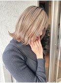 外ハネボブ#ショートボブ#ミニボブ#新守山#ブリーチ