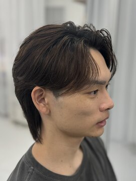 バース 梅田中崎町店(BIRTH) ニュアンスパーマセンターパートワンカールパーマ韓国メンズ