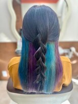 エターナルバイマティーナ(Eternal by MATINA)&nbsp;【ストライプ推しカラー　紫×水色】池袋美容室/推しカラー