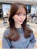 イメチェンロングレイヤー顔周りレイヤー後れ毛小顔カット美髪