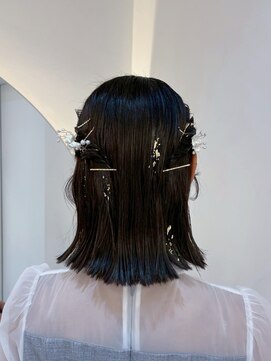 ノク(nok) タイトヘアお呼ばれヘア_イメチェン美髪外ハネボブ