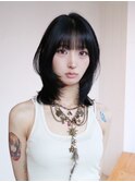 ウルフレイヤーミディアムくびれヘア顔周りレイヤー_ba535801