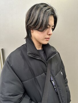 ヘアー アイス カンナ(HAIR ICI Canna) ハイライトセンターパートメッシュダブルカラー