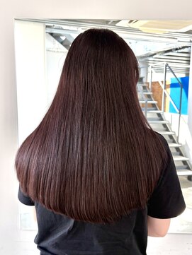 ヘアー アイス 御器所本店(HAIR ICI) ツヤ感♪髪質改善カラー大人かわいい暖色カラーワインレッド