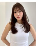 美髪レイヤーカット/顔まわりレイヤー/くびれミディアムレイヤー