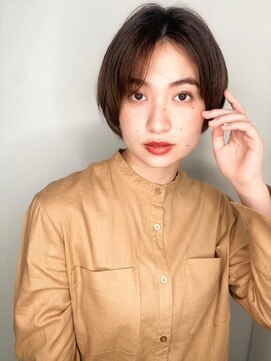 カバーヘア イヴ 戸頭店(COVER HAIR EVE) かき上げバング暗髪ショートウルフマッシュp1戸頭20代30代40代