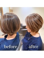 ステラバイケンジ 藤沢(STELLA by KENJE)&nbsp;白髪ぼかし細めハイライト30代40代50代グレージュ