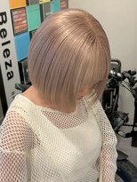 ベレーザ 渋谷神南(Beleza)&nbsp;16803ブリーチダブルカラーミルクティーベージュミニマルボブ