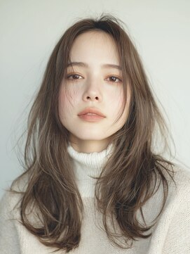 ノラキチジョウジ(NORA KICHIJOJI) 耳かけレイヤーカットハイライトカラーくびれミディ白髪染め