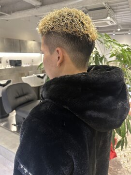 マルフェ 天王寺(marfe) 【marfe】極道パーマ＿フェードカット＿成人式メンズヘア