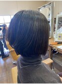 水素ケアも◎前下がり丸みボブ似合わせカット