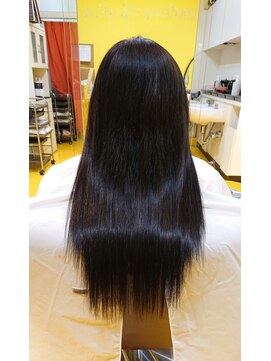 デュオヘアー エクステンションズ 新宿 重ため☆ナチュラルブラックロングヘアー☆