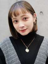 セシルへアー 福岡天神店(Cecil hair)&nbsp;オン眉×切りっぱなしミニボブ