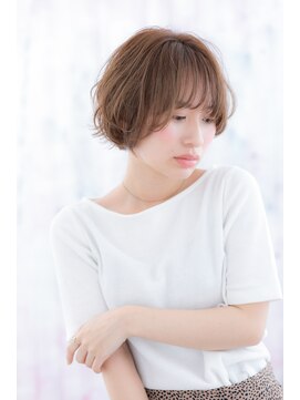 ミック 日暮里店(miq) リラクシー感…丸みショートグレーベージュヘルシースタイルb1