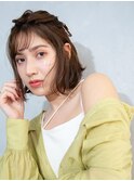 エアリーハーフアップ