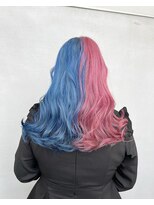 シェリ ヘアデザイン(CHERIE hair design) ブルー×ピンクのツートーンカラー☆