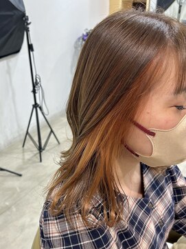 ソワン ドゥ ブレス フラン 東花園店(soin de brace Fran) オレンジインナーカラー