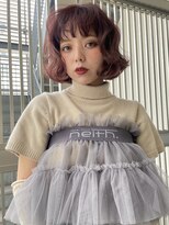 ノラギンザユー(NORA GINZA/U)&nbsp;顔まわりカットミニボブアレンジレイヤーボブニュアンスパーマ