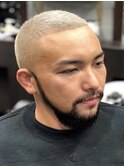 ダブルカラー　フェード　スキンフェード　メンズ