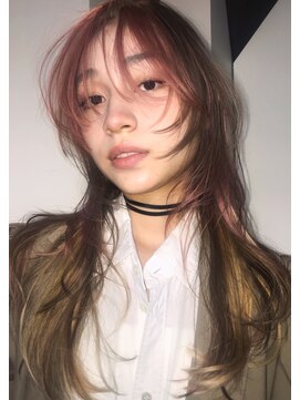 ザ ストラマ(THE STRAMA) yamatoウルフカット/フェイスレイヤー/前髪インナーピンクカラー