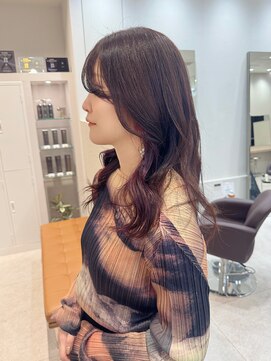 シュク 高円寺(SYUK) 加藤【高円寺】インナーカラー/顔周りカット/ピンクバイオレット