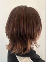 ミンティング(MINTing) ウルフカット【ショートウルフ/オレンジカラー/インナーカラー】