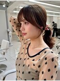 結んでかわいい大人顔まわりカット