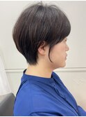 大人似合わせ30代40代50代イメチェンショート×ネビージュカラー
