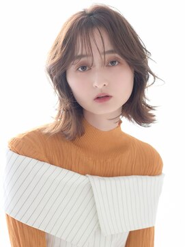 オーバーヘアー 倉敷店(over hair) 【La fith】オリーブベージュ×ふんわりくびれボブ