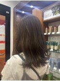 ブリーチ無しのオリーブベージュ