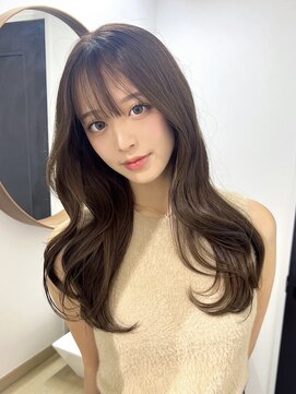 ビビバイベル(BiVi by BHEL) 桑名ロングレイヤーカットミルクティーベージュロングヘア韓国