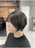 小顔に見せるショートカット【中野美容室/ボブ/レイヤー】