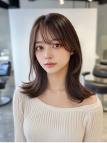 シア(XIA)&nbsp;レイヤーミディ/顔まわりレイヤー/艶カラー/美髪/セミウルフ
