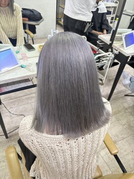 アジールヘア 所沢プロペ通り店(agir hair) 20代30代◎シルバーブリーチカラー艶髪所沢