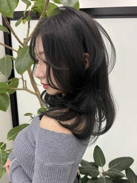 イーラ(era) RENYA☆ミディアムレイヤー  オリーブグレー 黒髪風透明感カラー