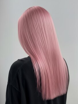 ハイトーン×ペールピンク×ロング×透明感ブリーチカラー