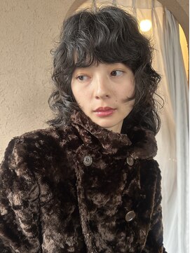 レイヤーボブ/ボブウルフ/くせ毛風パーマ/ボブパーマ