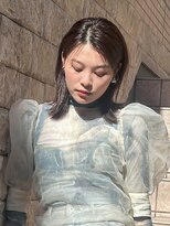 アース 溝の口店(HAIR&MAKE EARTH)&nbsp;大人美人/外ハネボブ/春カラー/くびれミディアム/20代30代