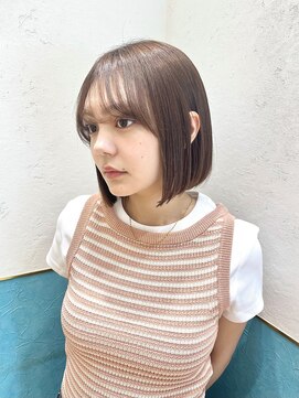 ロンド レグリーズ 立川(Lond leglise) ミニボブレイヤー/レイヤーカット/ダークアッシュ/顔周り/立川