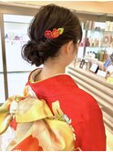 振袖 成人式 卒業式 シニヨン ルーズアップ 和装 ダークショコラ