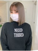 ホワイトベージュ/切りっぱなしボブ◎