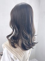 アルバム 池袋(ALBUM)&nbsp;オリーブグレージュ_ミニこなれミディくすみブルー_ba361401