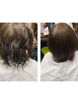 クセや広がりも、扱いやすくなると人気！髪質改善トリートメントで思わず触れたくなるような質感に。