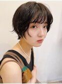 ショート/斜めバング/ステップボーンカット