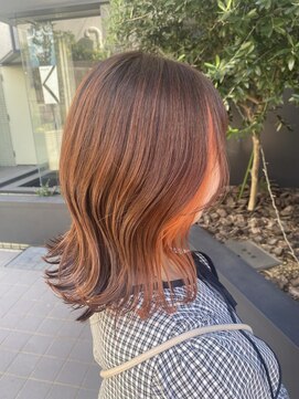 シャインヘアフラッペ 新百合ヶ丘2号店(Shine hair frappe) オレンジインナーカラー
