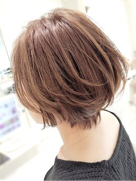 ファイブボックスヘアー 広島(five vox hair) 大人ショート【白髪染め】3ステップカラー(女性/50代)