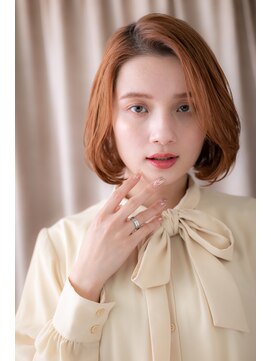 カバーヘア イヴ 戸頭店(COVER HAIR EVE) かきあげバング小顔アシンメトリー大人ボブTb6戸頭20代30代40代