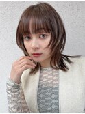 ショート 姫カット ダークアッシュ 魅力倍増カール シアーカラー