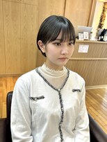 ロジエ(ROSIER) ひし形コンパクト丸みショート×前髪あり 20代30代